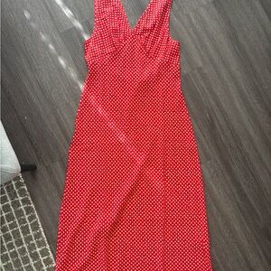 Realisation Par the Stephanie Dress Red White Polka Dot M Mediun